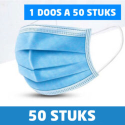 50 mondmaskers blauw