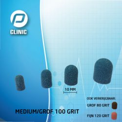 Slijpkapjes BLAUW MEDIUM/GROF 100 GRIT 10 mm per stuk