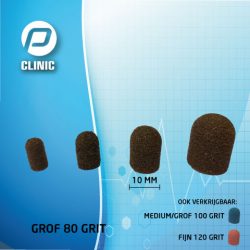 Slijpkapjes BRUIN GROF 100 GRIT 10 mm per stuk