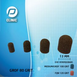 Slijpkapjes BRUIN GROF 100 GRIT 13 mm per stuk