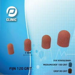 Slijpkapjes ROZE FIJN 120 GRIT 7 MM per stuk